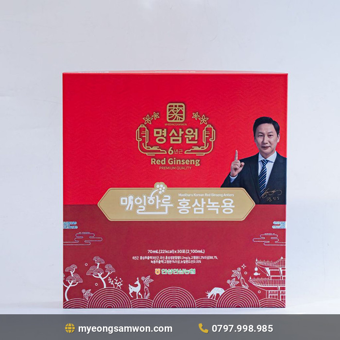 Hình ảnh Nước Hồng Sâm Nhung Hươu Myeong Samwon Hộp 30 gói x 70ml