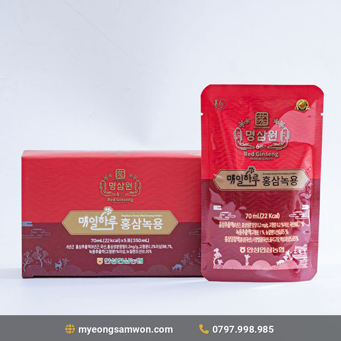 Hình ảnh Nước Hồng Sâm Nhung Hươu Myeong Samwon Hộp 30 gói x 70ml - Hình ảnh chi tiết