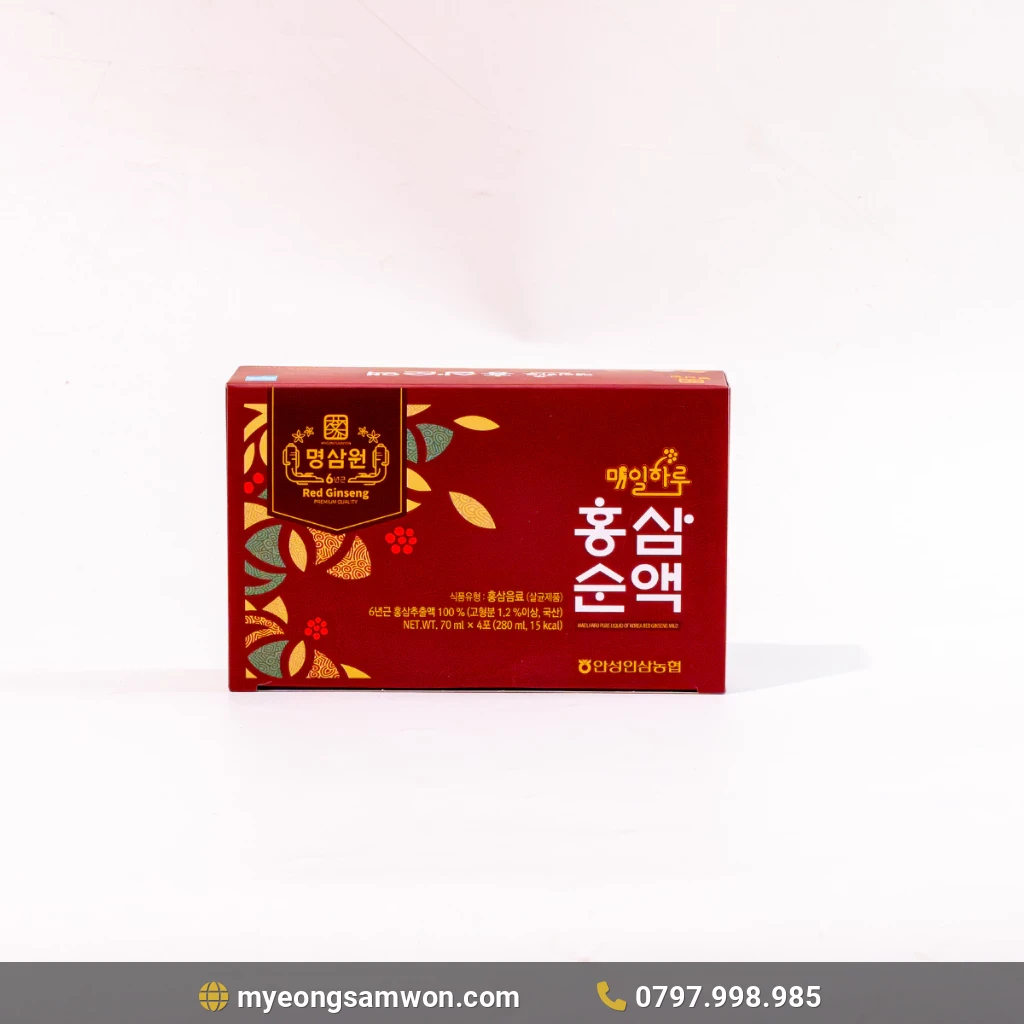 Hình Ảnh Nước Hồng Sâm Nguyên Chất Myeong Samwon 70ml x 24 Gói - Hình ảnh chi tiết