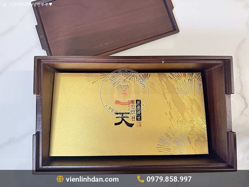hộp viên thiên sâm linh đan kgc jung kwan jang bọc vàng